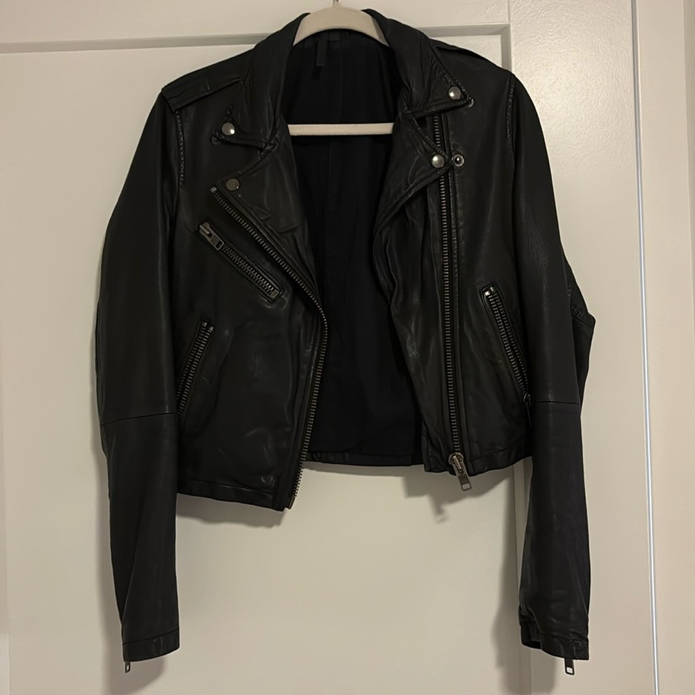 Topshop Boutique Leather Biker Jacket